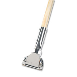 Boardwalk Clip-On Dust Mop Handle, Lacquered Wood, Swivel Head, 1" Dia. x 60in Long (UNS1490)