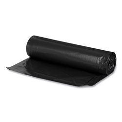 Boardwalk Repro Low-Density Can Liners, For Slim Jim Containers, 23 gal, 1 mil, 28 x 45, Black, 15 Bags/Roll, 10 Rolls/Carton