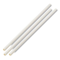 Boardwalk Unwrapped Paper Straws, 7 3/4 in x 1/4 in White, 4800 Straws/Carton