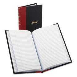 Boorum & Pease Record/Account Book, Black/Red Cover, 144 Pages, 5 1/4 x 7 7/8