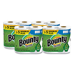 Bounty Select-a-Size Kitchen Roll Paper Towels, 2-Ply, White, 6 x 11, 113 Sheets/Roll, 2 Double Plus Rolls/Pack, 4 Packs/Carton