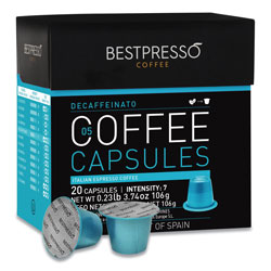 Bestpresso® Nespresso Decaffeinato Italian Espresso Pods, Intensity: 7, 20/Box