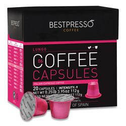 Bestpresso® Nespresso Lungo Italian Espresso Pods, Intensity: 9, 20/Box
