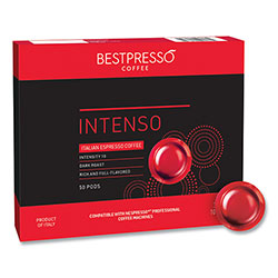 Bestpresso® Nespresso Professional Intenso Coffee Pods, Intenso, 0.21 oz, 50/Box