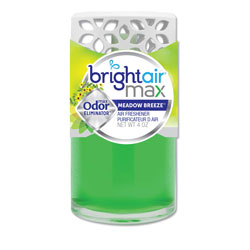 Bright Air Max Scented Oil Air Freshener, Meadow Breeze, 4 oz, 6/Carton