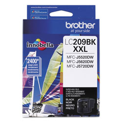 Brother LC209BK Innobella Super High-Yield Ink, 2400 Page-Yield, Black