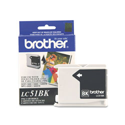 Brother LC51BK Innobella Ink, 500 Page-Yield, Black
