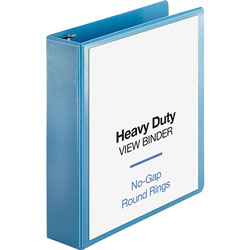 Business Source View Binder, Round Ring, 2 in Cap, Letter-size, Light Blue