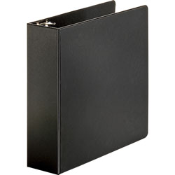 Business Source 35% Recycled D-Ring Binder, 3 in Capacity, Black