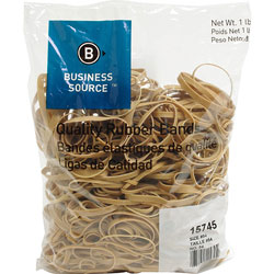 Business Source Rubber Bands, Size 54, 1 lb bag, Natural Crepe