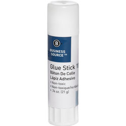 Business Source Glue Stick, Permanent, Acid-free, .74 oz., 12/PK, Clear