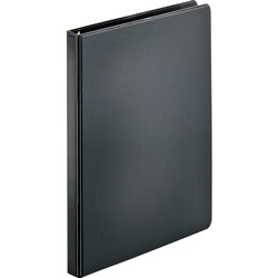 Business Source 35% Recycled Round Ring Binder, 1/2 in Capacity, Black