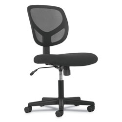 Hon 1-Oh-One Mid-Back Task Chairs, Supports up to 250 lbs., Black Seat/Black Back, Black Base