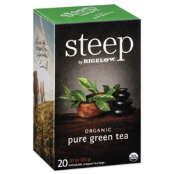 Bigelow Tea Company steep Tea, Pure Green, 0.91 oz Tea Bag, 20/Box
