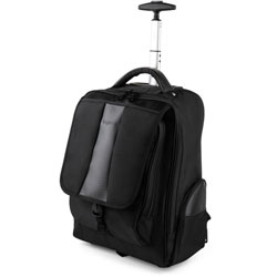 bugatti Gregory Carrying Case (Rolling Backpack) for 15.6 in Notebook - Black - Damage Resistant - Poly - Telescoping Handle, Shoulder Strap - 1 Pack