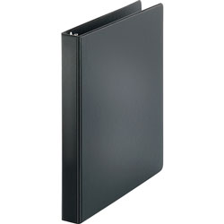 Business Source 35% Recycled D-Ring Binder, 1 in Capacity, Black