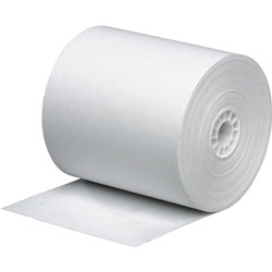 Business Source Paper Roll, Single Ply, Bond, 3 in x 165', White