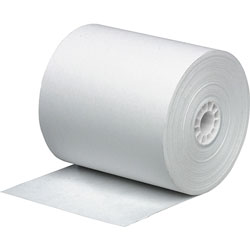 Business Source Paper Roll, Single Ply, Bond, 3 in x 165 in, 4/PK, White