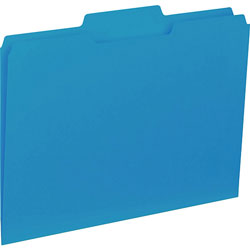 Business Source Top Tab File Folder Letter - 8.50 in x 11 in, Blue