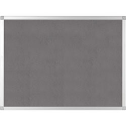 MasterVision™ Ayda Fabric 36 inW Bulletin Board, Gray Fabric Surface, Robust, Tackable, Sleek Style, 0.5 in x 36 in