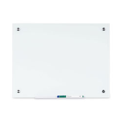 MasterVision™ Magnetic Glass Dry Erase Board, 75 x 52 x 2, Opaque White