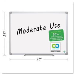MasterVision™ Earth Easy-Clean Dry Erase Board, White/Silver, 36x48
