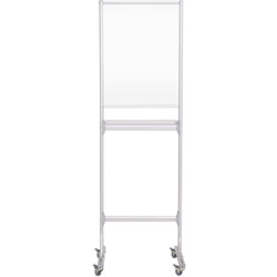MasterVision™ Workstation, Glass, Self-Standing, 22 inX28 in , Aluminum