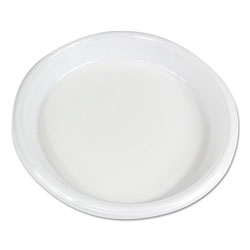 Boardwalk Hi-Impact Plastic Dinnerware, Plate, 10 in Diameter, White, 500/Carton