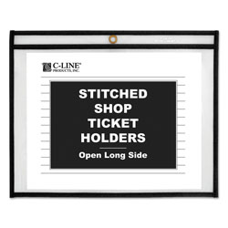 C-Line Shop Ticket Holders, Stitched, Both Sides Clear, 75 Sheets, 12 x 9, 25/Box (CLI49912)