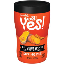 Campbell's® Squash/Sweet Potato Sipping Soup, Butternut Squash & Sweet Potato, 11.10 oz, 8/Carton