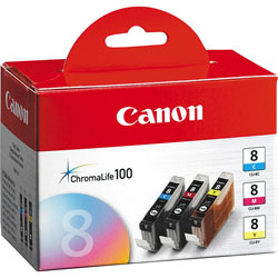 Canon Ink Cartridge, 13 ml, 3/PK, Color