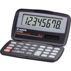Canon LS555H Handheld Calculator, Foldable Case, Solar/Battery, 8 Digit Display