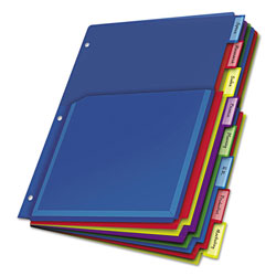 Cardinal Expanding Pocket Index Dividers, 8-Tab, 11 x 8.5, Assorted, 1 Set/Pack (CRD84013)