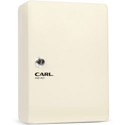 Carl Steel Security Key Cabinet - 10.3 in x 7 in x 3.5 in - Lockable, Wall Mountable - Ivory - Steel