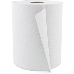 Cascades Select Roll Paper Towels, 1-Ply, 7.875 in x 600 ft, White, Recycled, 12/Carton
