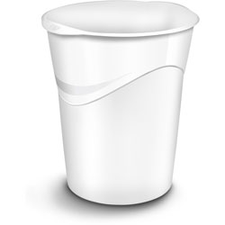 CEP CepPro Waste Bin - 3.70 gal Capacity - Cone - Ergonomic Handle - 13.1 in Height x 12 in Width - White - 1 Each