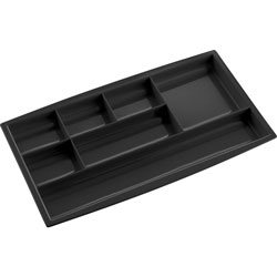 CEP 7-compartment Desk Drawer Organizer, 7 Compartment(s), 0.8 in Height x 13.5 in Width7.3 in Length, Black, Polystyrene