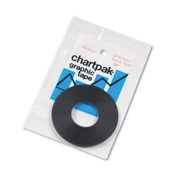 Chartpak/Pickett Graphic Chart Tapes, 0.06 in x 54 ft, Matte Black