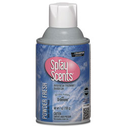 Champion Sprayon® SPRAYScents Metered Air Freshener Refill, Powder Fresh, 7 oz Aerosol, 12/Carton (5185CHASE)