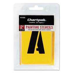 Chartpak/Pickett Painting Stencil Set, A-Z Set/0-9, Manila, 35/Set (CHA01555)