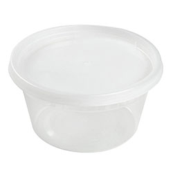 Chesapeake Deli Container, Polypropylene, Combo w/Lid, 12 Oz, Clear, 240/Case