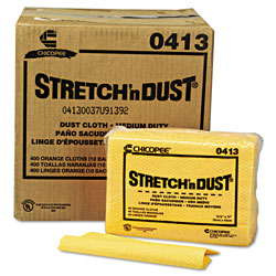 Chicopee Stretch 'n Dust Cloths, 12 3/5 x 17, Yellow, 400/Carton