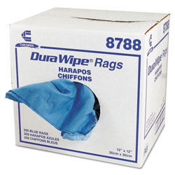 Chicopee DuraWipe General Purpose Towels, 12 x 12, Blue, 250/Carton