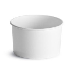 Chinet Squat Food Container, White, 16 oz.