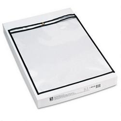 C-Line Shop Ticket Holder for 12 x 15 Insert, Taped & Black Stitched Edges, 25/Box