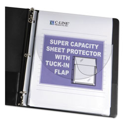 C-Line Super Capacity Sheet Protectors with Tuck-In Flap, 200 in, Letter Size, 10/Pack