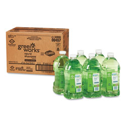 Green Works All-Purpose and Multi-Surface Cleaner, Original, 64oz Refill, 6/Carton