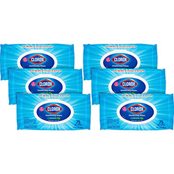 Clorox Disinfecting Wipes, Fresh Scent, 75 Wipes, 6/CT