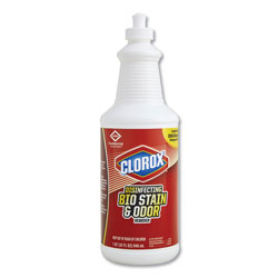 Clorox Disinfecting Bio Stain and Odor Remover, Fragranced, 32 oz Pull-Top Bottle, 6/CT