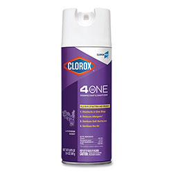 Clorox 4 in One Disinfectant and Sanitizer, Lavender, 14 oz Aerosol, 12/Carton